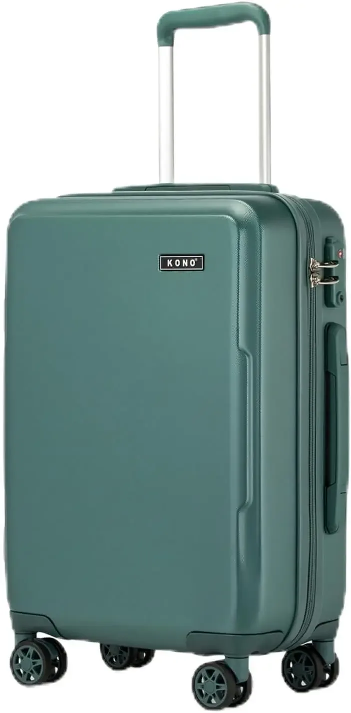 valises à main kono s/m/l, coque rigide légère en pc+abs avec serrure tsa, 4 roues multidirectionnelles, compatible cabine