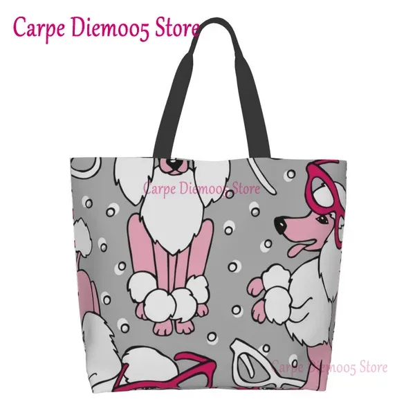 sac fourre-tout grande capacité pour femme, sac à provisions pour femme, sac à pois violets, sac à provisions pour femme