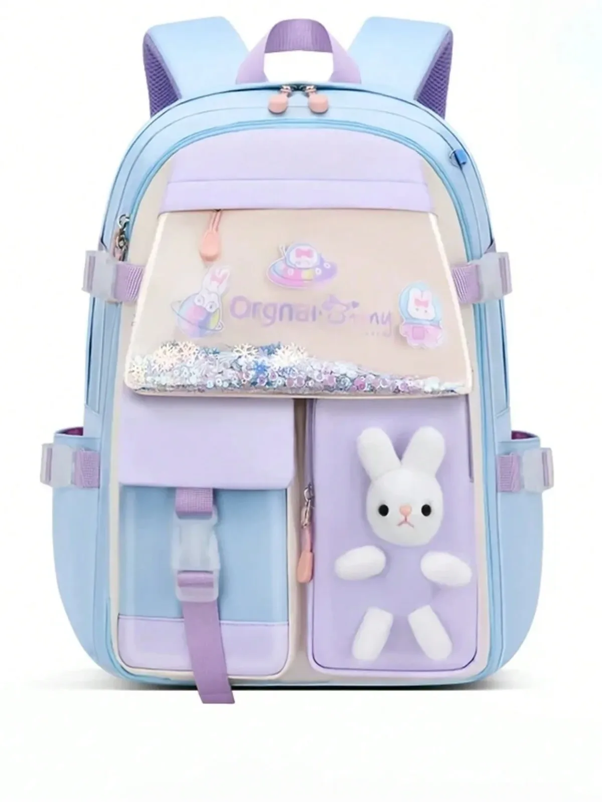 sac à dos pour étudiants avec plusieurs poches, grande capacité, cartable respirant et léger avec bandes réfléchissantes