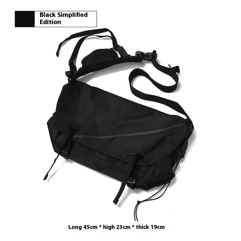 sac à bandoulière décontracté en nylon pour hommes, sac d'école japonais pour adolescents, sac à bandoulière pour ordinateur portable, streetwear, sac croisé de voyage, sacoches pour hommes