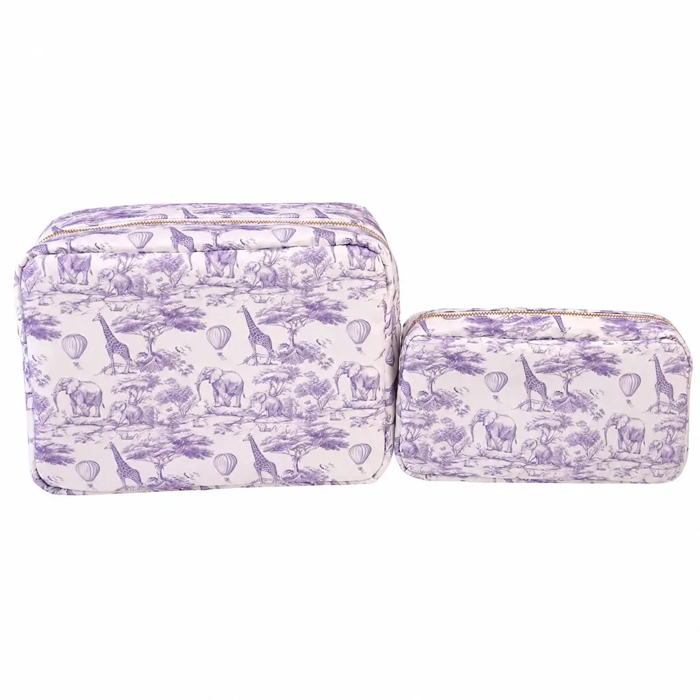 sacs à cosmétiques en nylon imprimés d'animaux, trousse de toilette étanche pour dames, rangement à fermeture éclair, pochettes de voyage portables pour organisateur de maquillage pour femmes