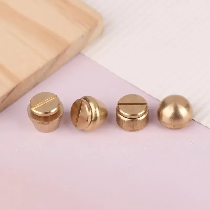 lot de 5 rivets et vis en laiton massif de haute qualité pour la décoration de sacs en cuir diy, pieds de valise, accessoires de rivetage
