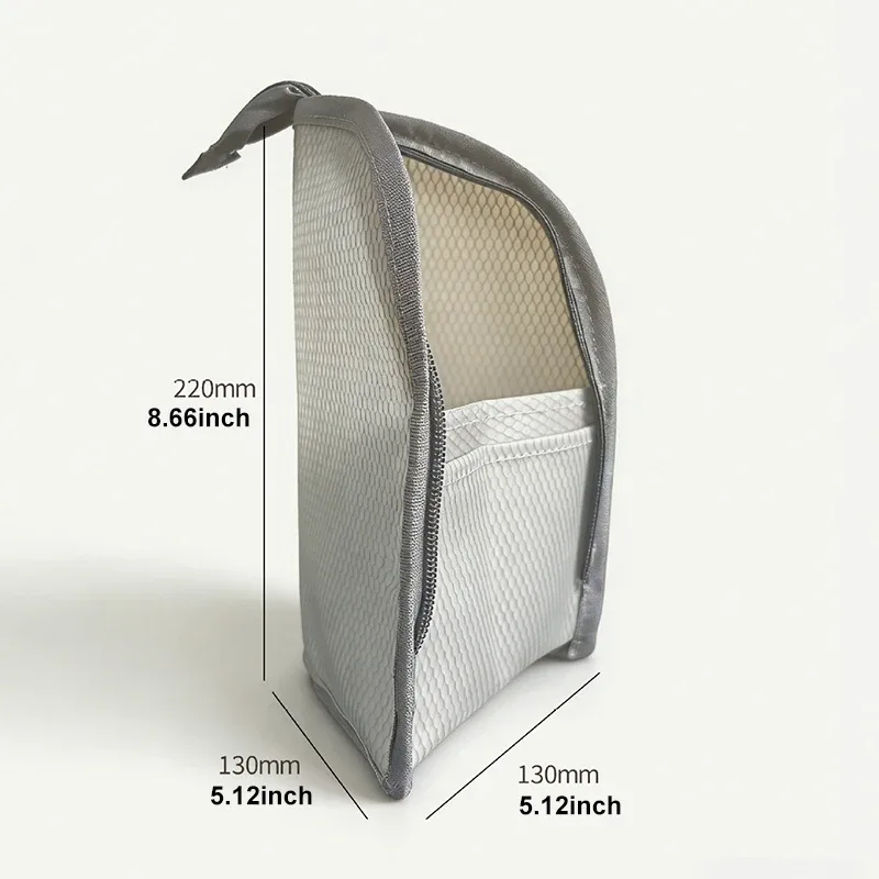 trousse de toilette de voyage imperméable, sac cosmétique en maille, boîte de rangement pour brosse à dents, sac pliable à fermeture éclair pour pinceaux de maquillage, portable