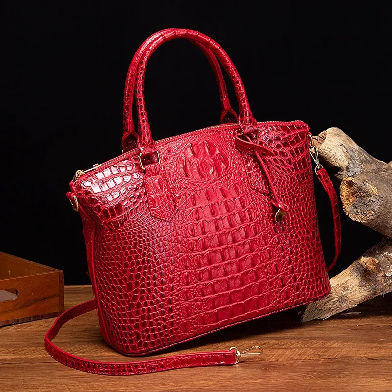sac à bandoulière en cuir gaufré croco grande capacité, sac à main de luxe ombré pour femme, sac de voyage, cadeau