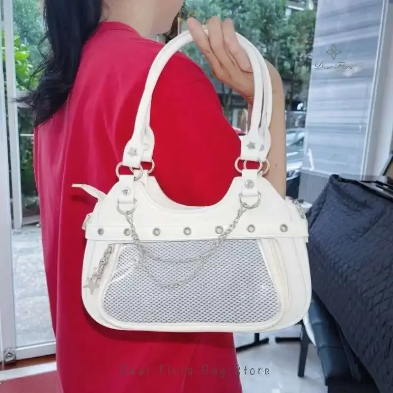 y2k mode femmes sac à bandoulière mignon doux ita sac lolita filles poche transparente bricolage affichage sac à main mode sous les bras sac à main