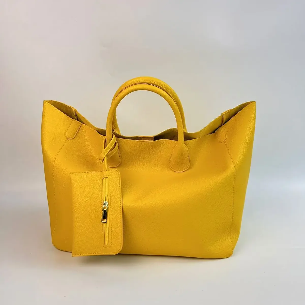 sac à main surdimensionné en cuir végétalien pour femme, sac de shopping de grande capacité, simple et polyvalent