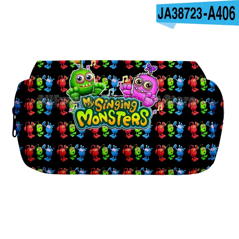 my singing monsters stuffed horror game trousse à crayons pour étudiants, grands sacs à stylos, boîte de rangement, garçon, fille, enfant, école, fournitures de papeterie