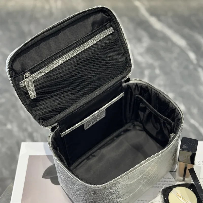 initiales personnalisées en cuir véritable motif lézard sacs de maquillage pour femmes sacs à main et sacs à main de luxe 2026 nouveau en cuir de vache motif crocodile avec boîte miroir maquillage organisateur sac