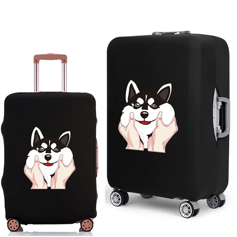 juste de protection élastique pour bagages de voyage, étui épais, housse anti-poussière, nouveau motif de chien, appliquer 18-28, 2022