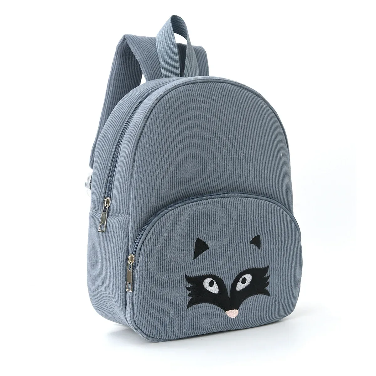 sac à dos personnalisé pour tout-petit avec nom brodé, motif ours de dessin animé, en velours côtelé, grande capacité, sac en peluche