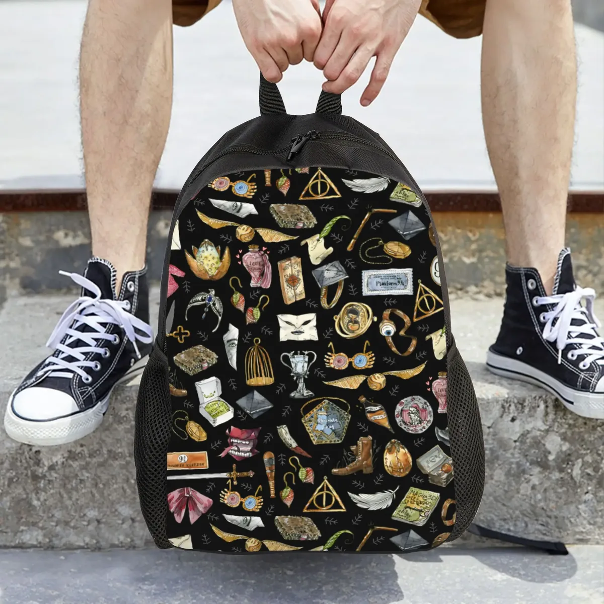 harries movie p-potters magic world sac à dos classique pour femmes, sac d'école pour enfants, sac à dos pour ordinateur, sac à bandoulière de voyage pour adolescents