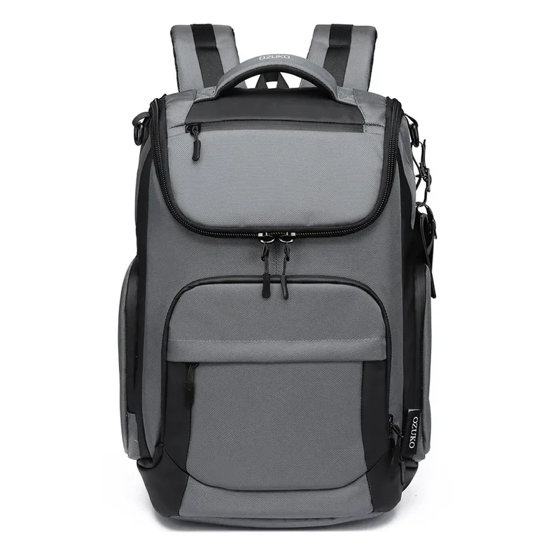 ozuko-sac à dos multifonction pour hommes, grande capacité, étanche, pour ordinateur portable de 15.6 pouces, pour voyage en plein air