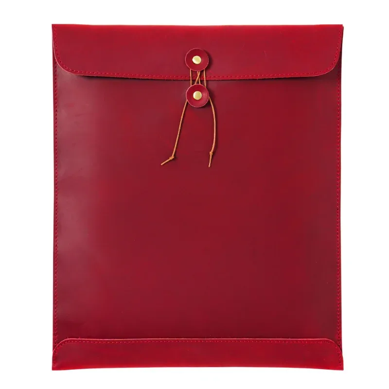 oem odm vintage crazy horse cuir a4 portefeuille sac taille véritable cuir de vachette padfolio sac en cuir fichier sac de rangement fichier poche