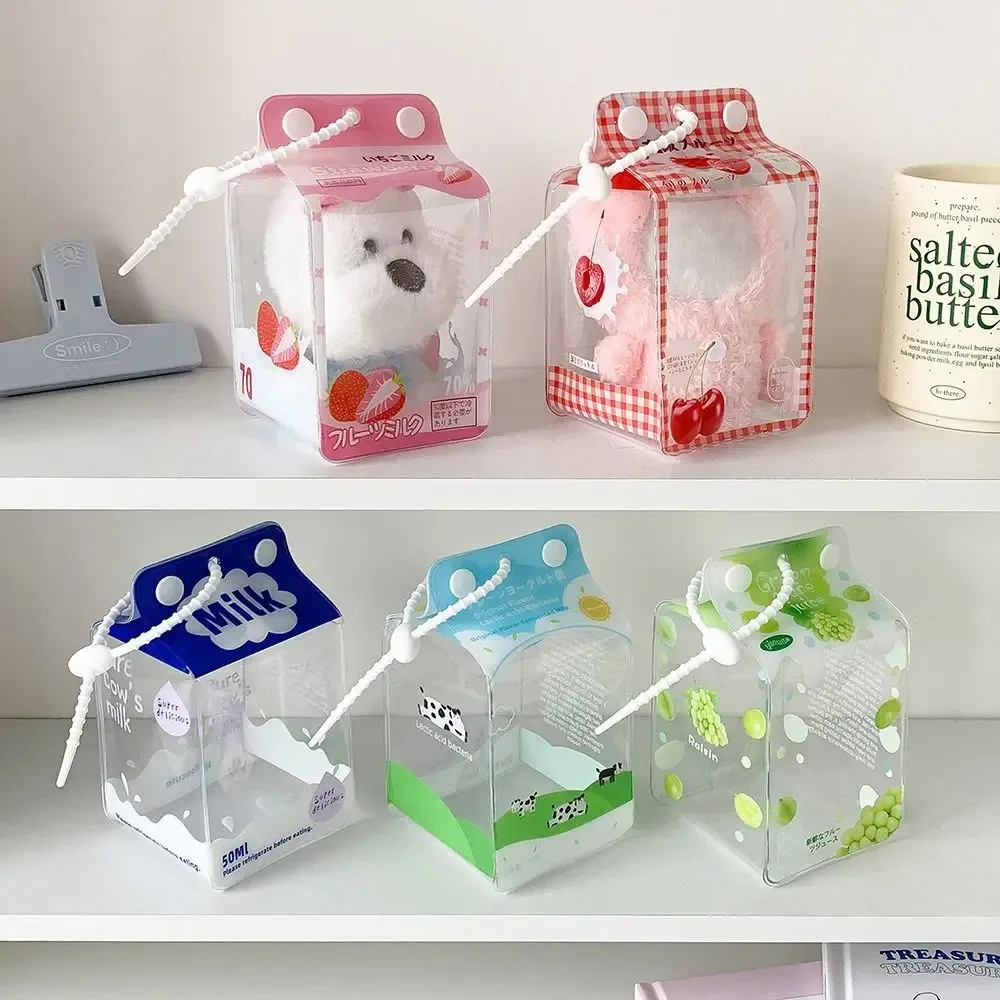 sac de présentation pour poupée en pvc transparent 10 cm, sac de rangement pour poupée en coton avec cordon, pochette de protection pour poupée, voyage en extérieur