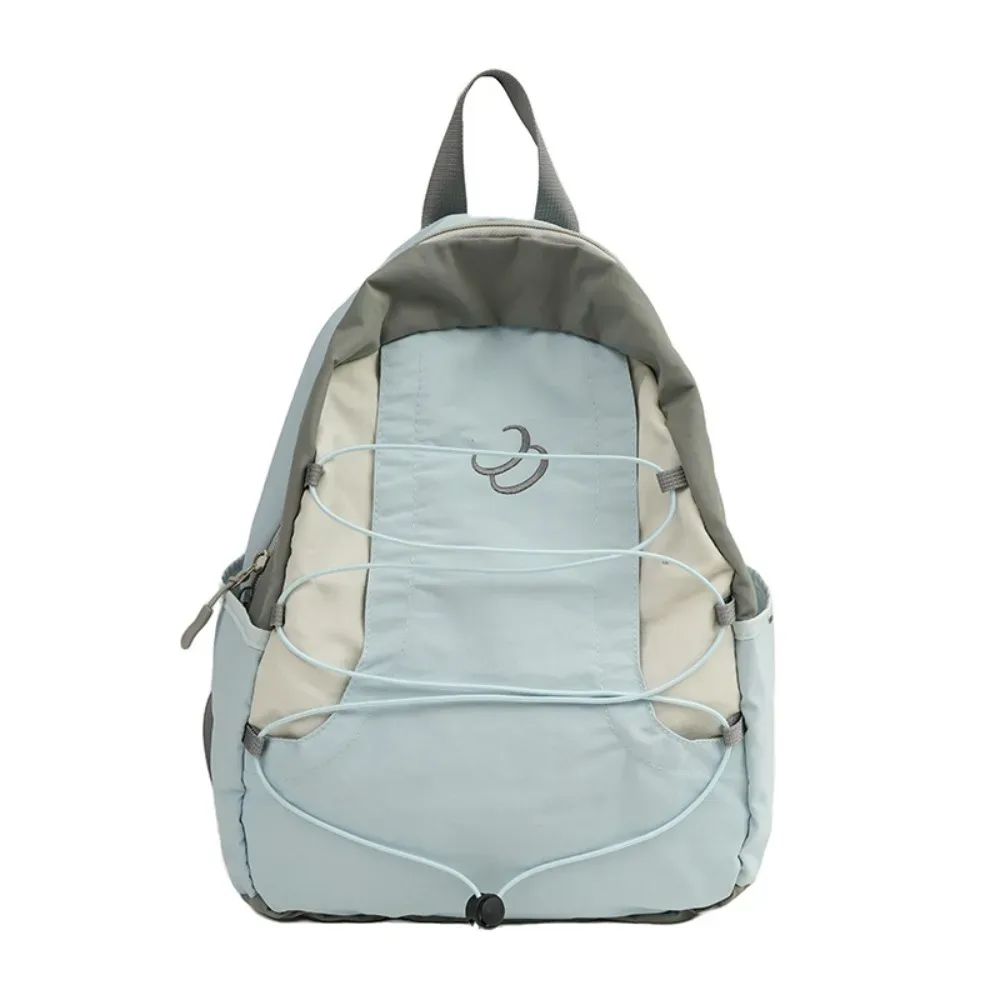 sac à dos léger en patchwork de couleurs contrastées, esthétique y2k, sacs à bandoulière en nylon, streetwear, polyvalent, sac d'école pour étudiants, voyage