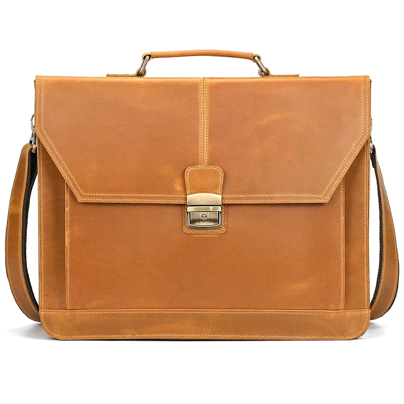 sacoche pour ordinateur portable de haute qualité pour hommes, nouvelle collection 2026, sacoche en cuir véritable, sac à bandoulière en cuir de vache véritable pour hommes