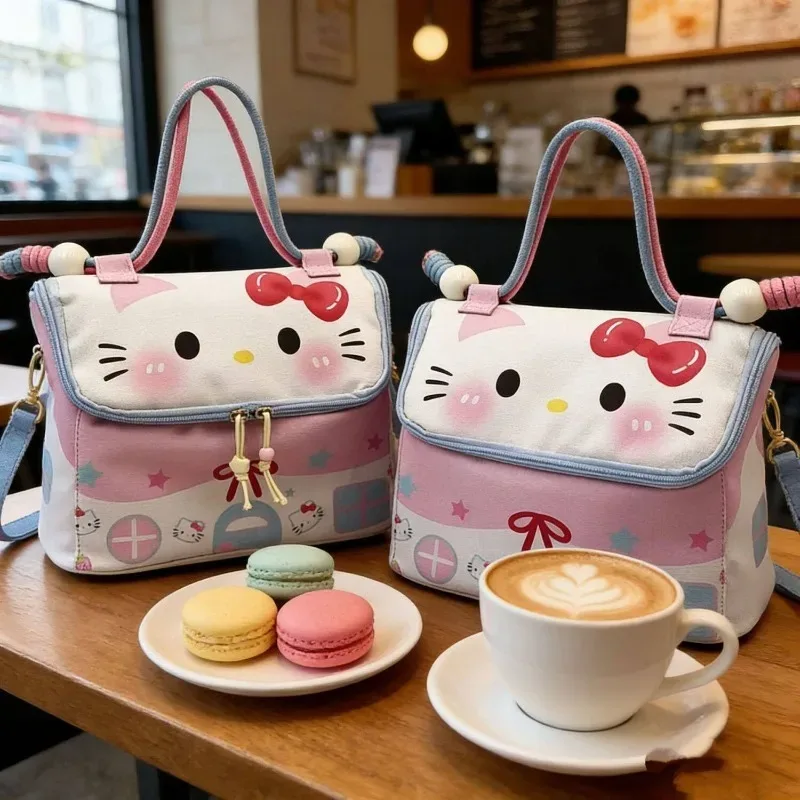 sac de voyage mignon de style dessin animé, design à compartiments grande capacité, trousse de toilette portable pour fille