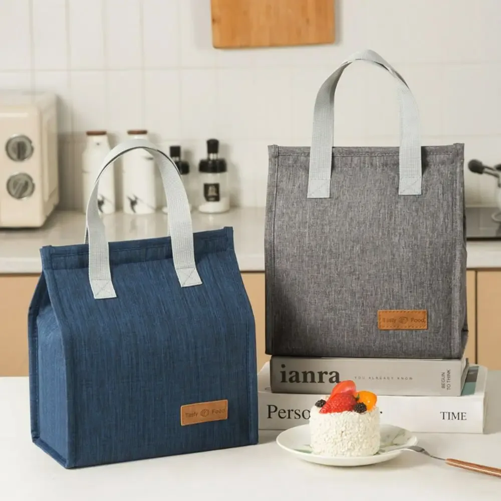 sac isotherme de pique-nique extérieur couleur unie, sac à lunch étanche, organisateur de petit-déjeuner, sacs à main pour aliments, sac fourre-tout en toile pour le déjeuner
