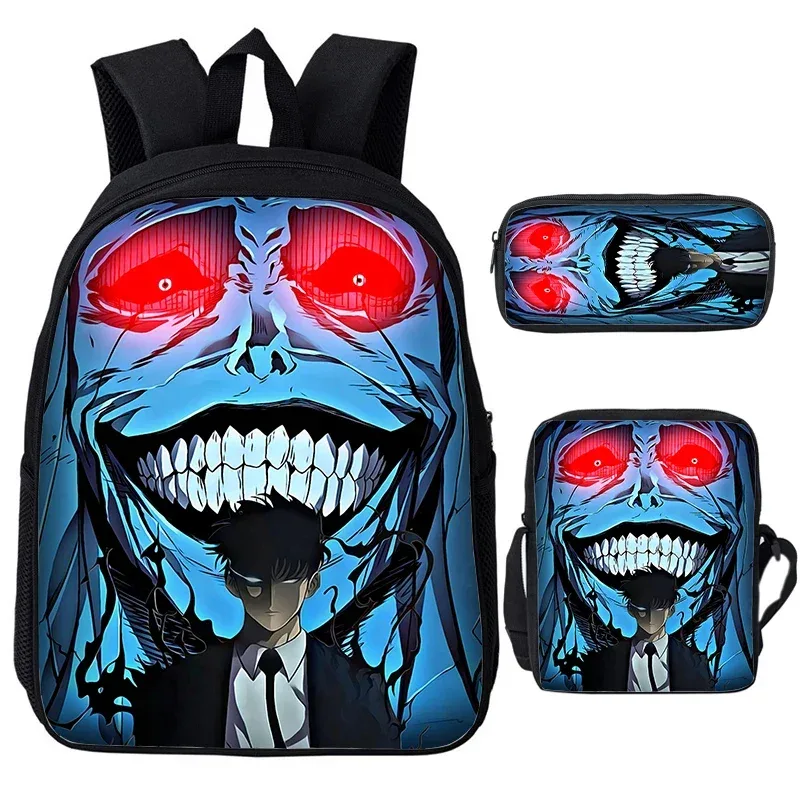 solo nivellement igris enfant sacs à dos sac à bandoulière trousse à crayons 3 pièces ensemble grande capacité sacs d'école pour garçons filles voyage sacs à dos