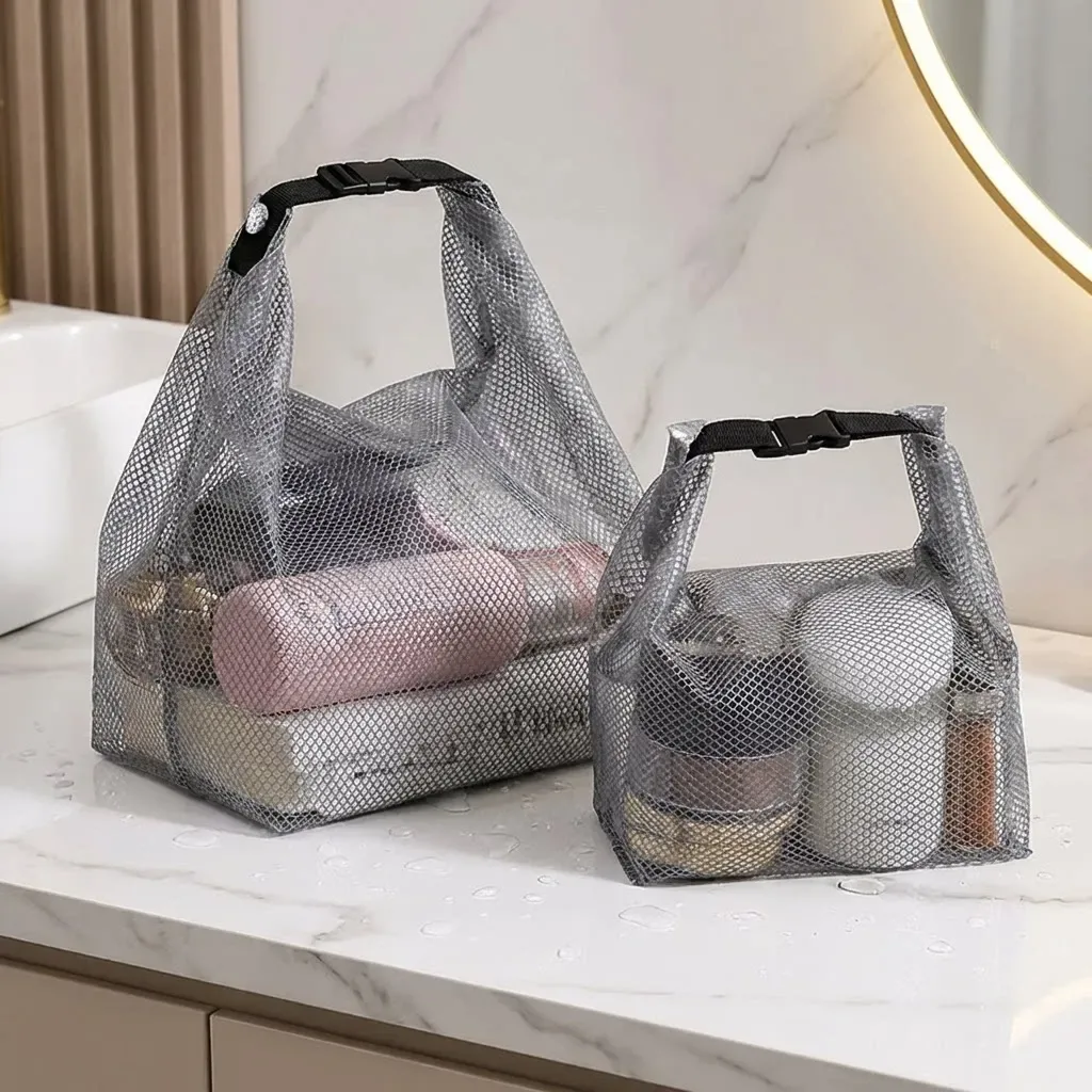 sac de toilette transparent imperméable pour cosmétiques, sac de voyage portable de grande capacité, pochette de toilette tendance pour femmes, sac de toilette transparent