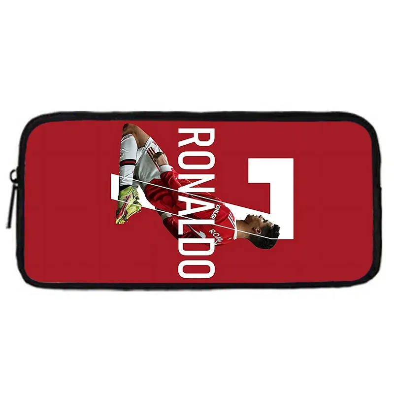 sac à dos de football r-ronaldos cr7 pour enfants, avec sacs à déjeuner, sacs à crayons, sacs d'école pour garçons et filles, meilleur cadeau