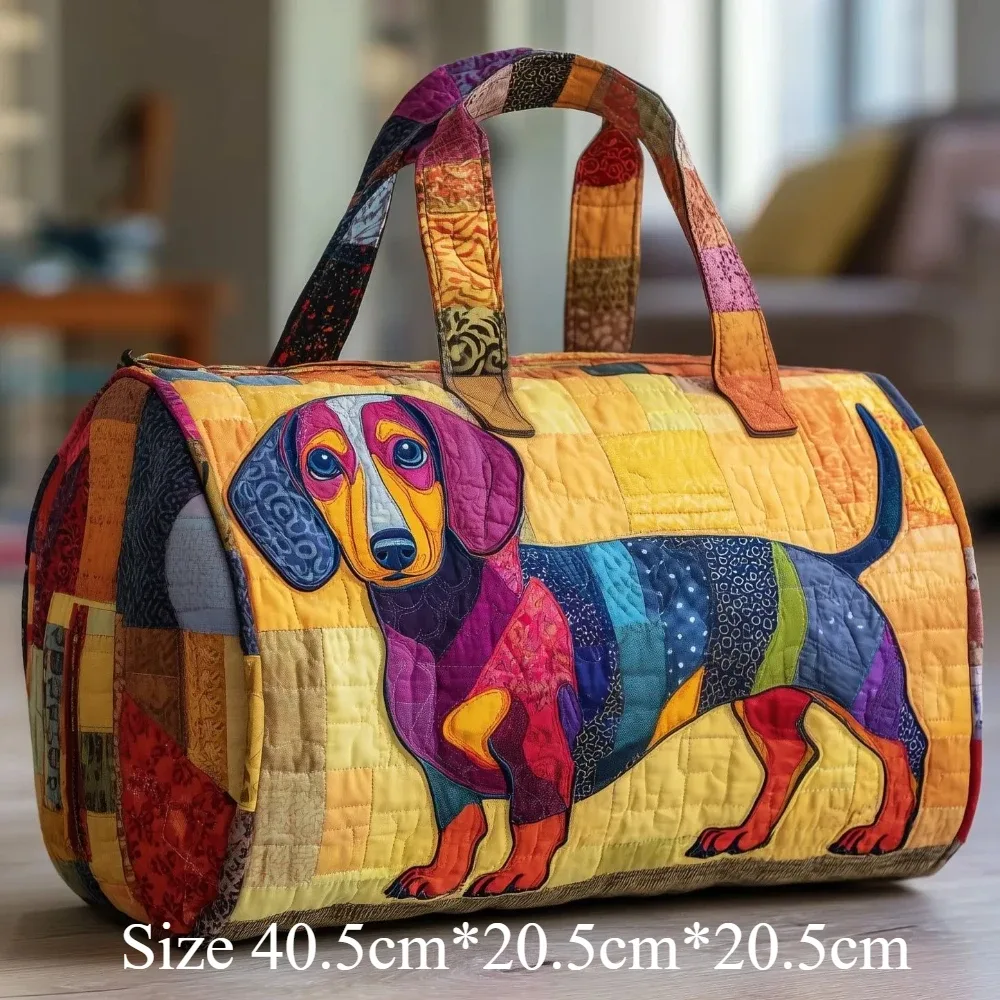 sacs de voyage pour chien matelassés imprimés en 3d, sacs de voyage pour animaux de compagnie artistiques, durables, pour le week-end, la salle de sport, le yoga, design unique pour teckel, corgi, bouledogue français