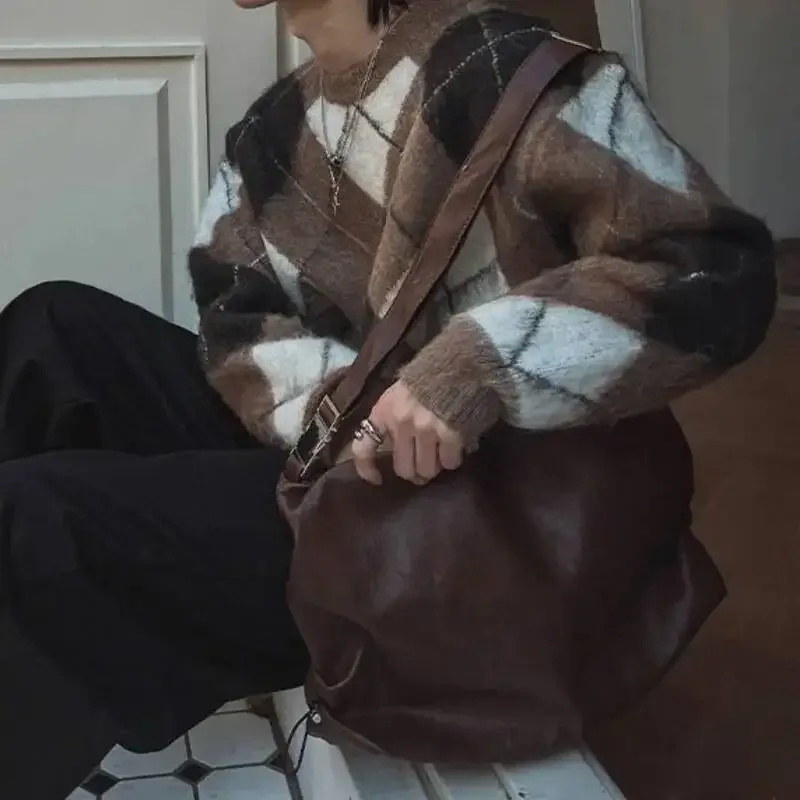iefb coréen polyvalent grande capacité couleur unie casual hommes sac à bandoulière 2026 printemps nouvelle marée 9x2081