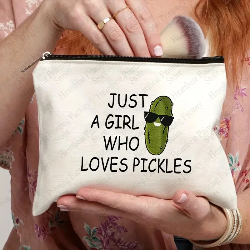 trousse à cosmétiques mignonne avec motif, trousse de maquillage, trousse de toilette portable légère, just a girl who loves, 514 les, drôle, 514