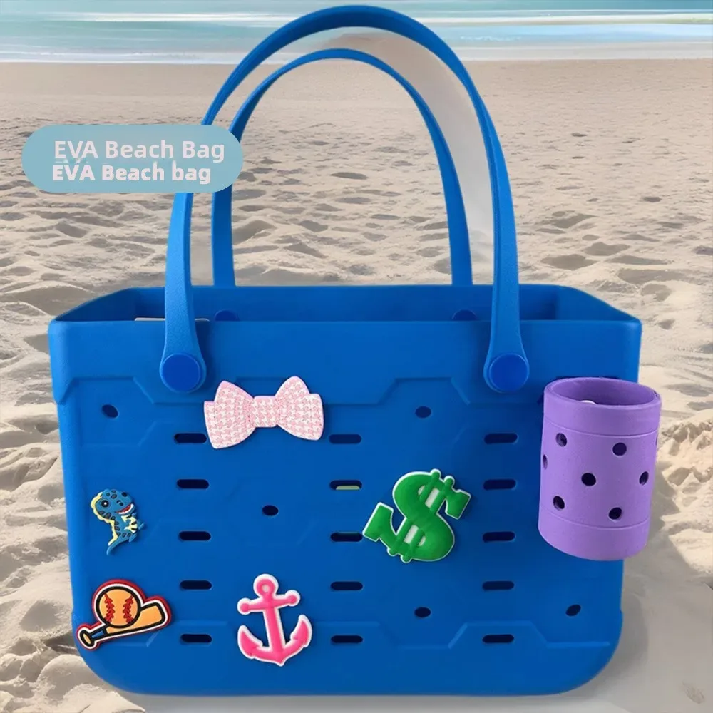 sac de plage en eva haute densité, imperméable, avec trous, style sac à main de voyage, organisateur de rangement multi-usages, grande taille pour usage quotidien