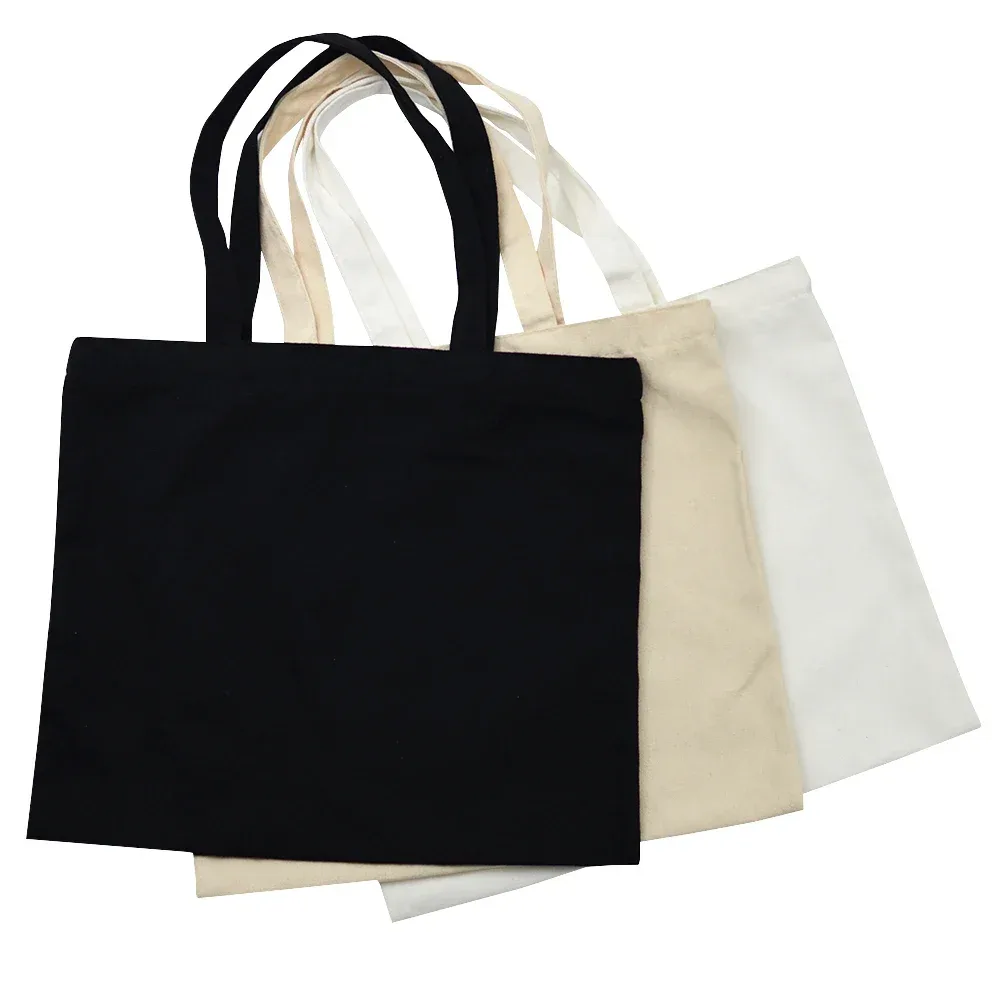 sacs en toile réutilisables pour femmes, sacoches personnalisées avec fermeture éclair, fourre-tout de shopping, à la mode, noir, blanc, beige