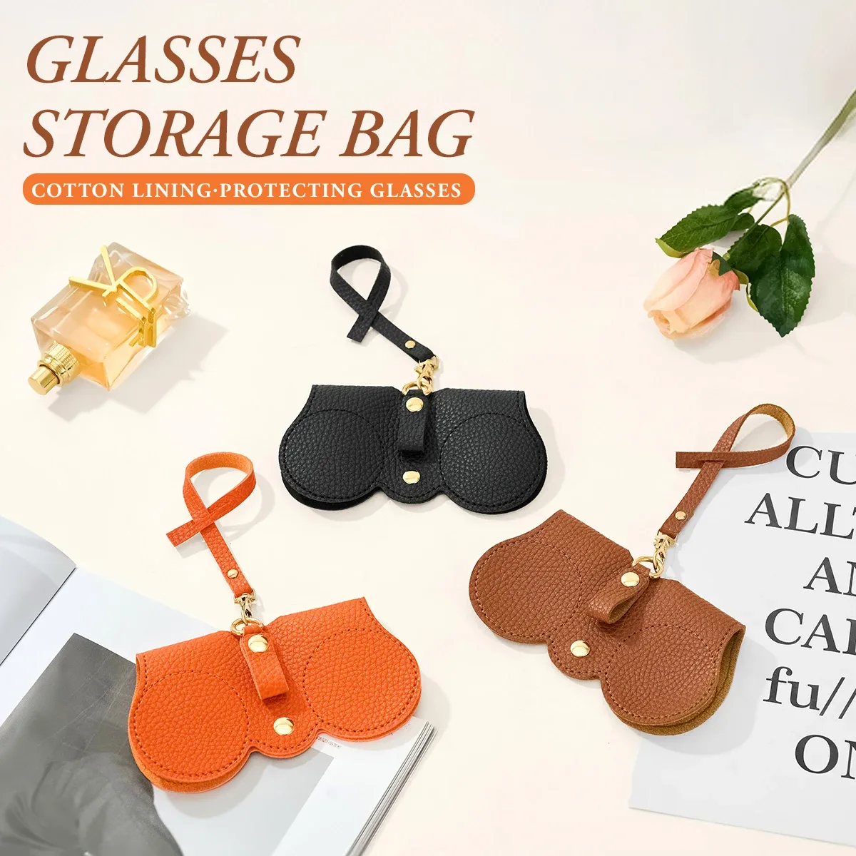 sac de rangement pour lunettes, sac de rangement pour lunettes de soleil, boîte de rangement portable pour lunettes de soleil à suspendre, sac à suspendre, étui pour lunettes de soleil, étui pour lunettes de myopie.