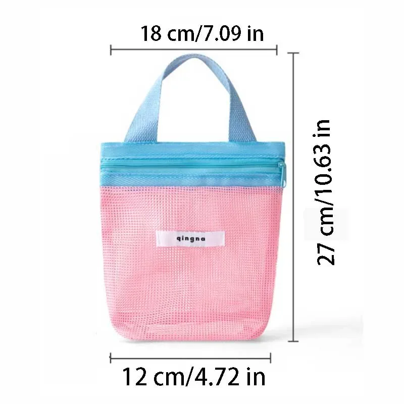 sac fourre-tout d'été en maille, petite trousse de toilette, sac à main pliable et portable, trousse de toilette colorée, sacs de rangement pour la plage, la natation et les voyages pour femmes