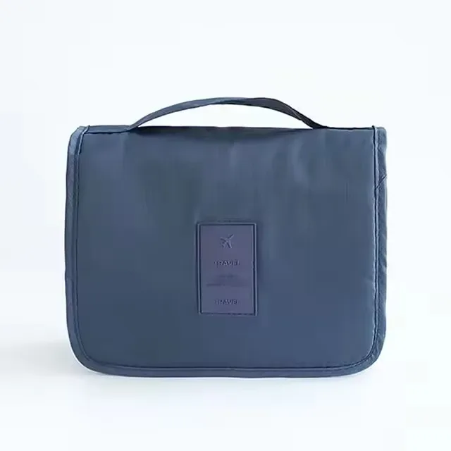 sac de toilette portable imperméable avec crochet, organiseur de maquillage multifonctionnel pour femmes, idéal pour les voyages