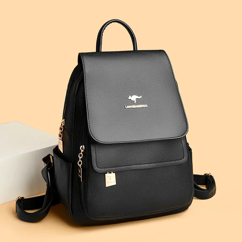 Sac à dos en cuir de bonne qualité pour femmes, sac à dos de voyage de grande capacité, sacs d'école à la mode, sac à bandoulière Mochila, nouvelle collection 2026