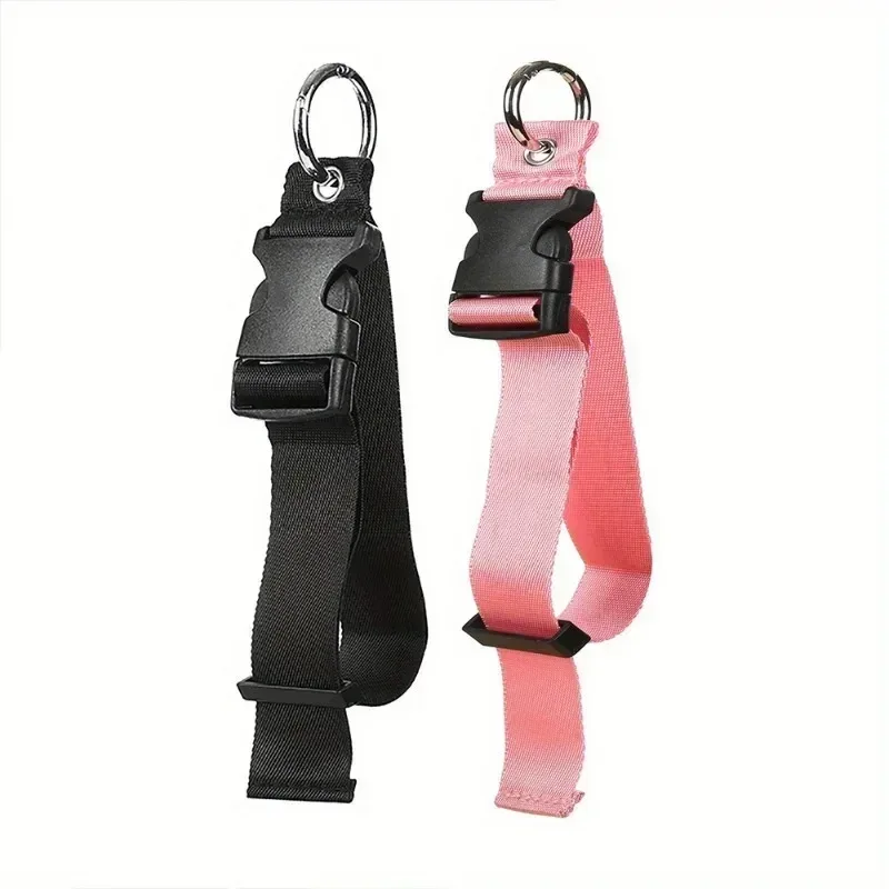 boucle voyage nylon noire rose attachement sac dos sangle anneau métal usage voyage sécurité transport
