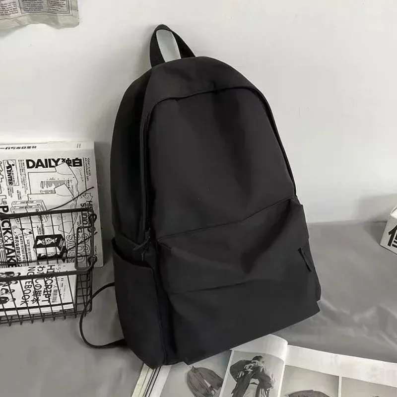 sac à dos polyvalent noir gris blanc rouge, sac de voyage étanche de grande capacité de haute qualité, sac d'ordinateur en nylon lavable unisexe