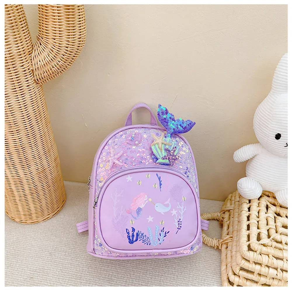 sac à dos princesse à paillettes personnalisé, nom personnalisé, nouveau petit sac d'école pour enfants, sacs à dos de collation de voyage en plein air pour bébés filles
