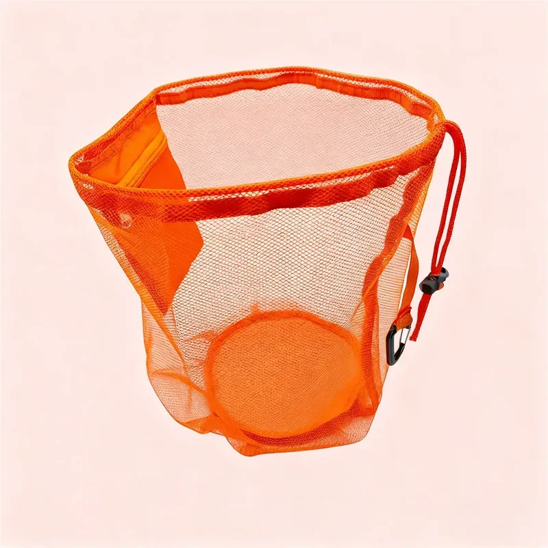 sac à dos de basket-ball portable, sac en maille avec boucle, sacs de rangement de ballons de volley-ball de football en plein air, conception à cordon résistant à l'usure