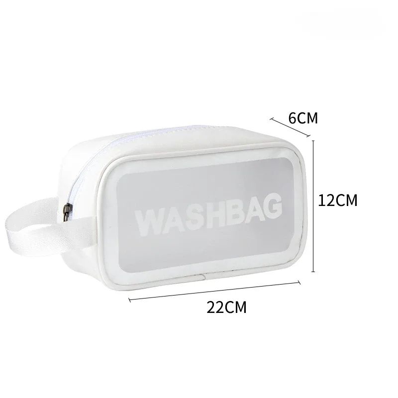 sac de rangement portable conviviale ré semi-transparent pour femme, étanche, séparation à sec, support, poudres de maquillage, lavage, voyage