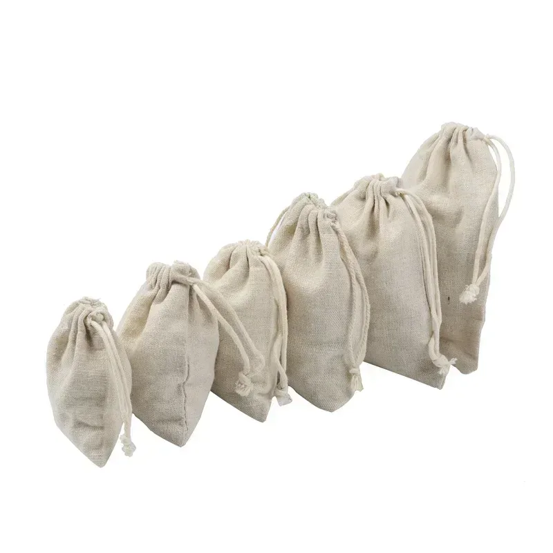 etya sac à cordon en coton fait à la main hommes femmes organisateur d'emballage de voyage sac à provisions réutilisable fourre-tout femme pochette de rangement de bagages