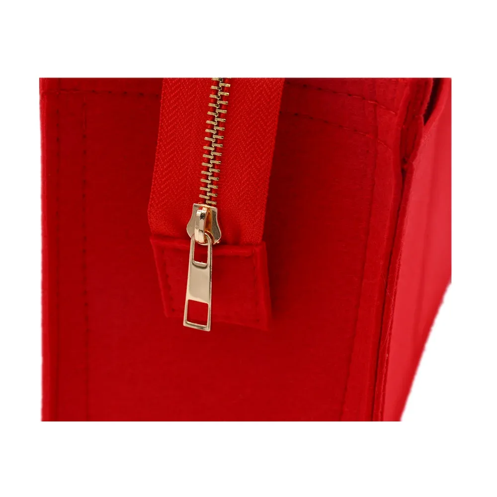 organisateur de livres en tissu feutré pour sac à main de luxe, sac à cosmétiques avec fermeture éclair, sac de voyage pour maman adapté à l'insertion onthego