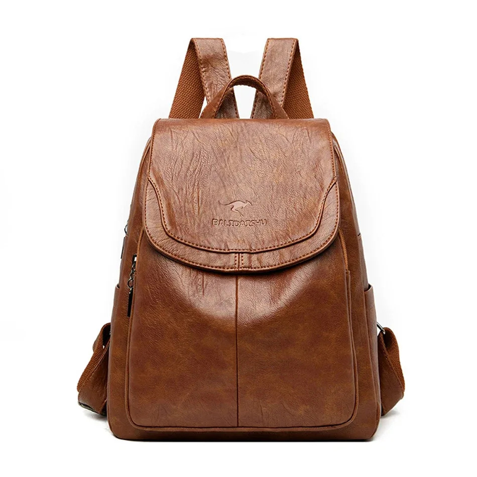 sac à dos en cuir de grande capacité pour femmes, sac d'école vintage de bonne qualité, sac à dos de voyage pour dames