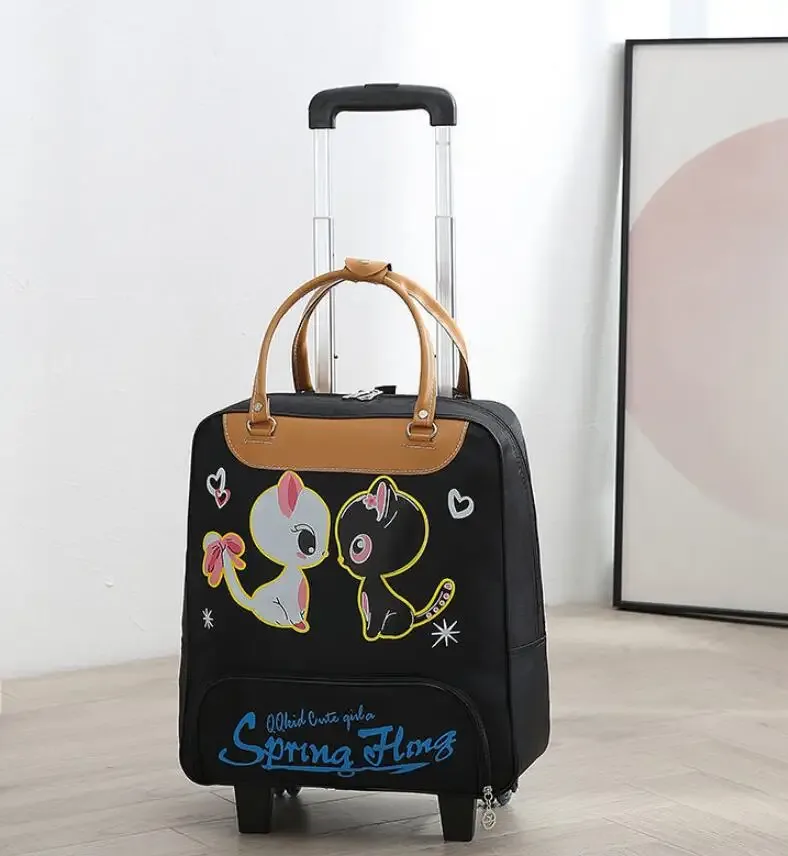 sac à roulettes de voyage pour femme, valise à roulettes, bagage à roulettes, marque, 20 po