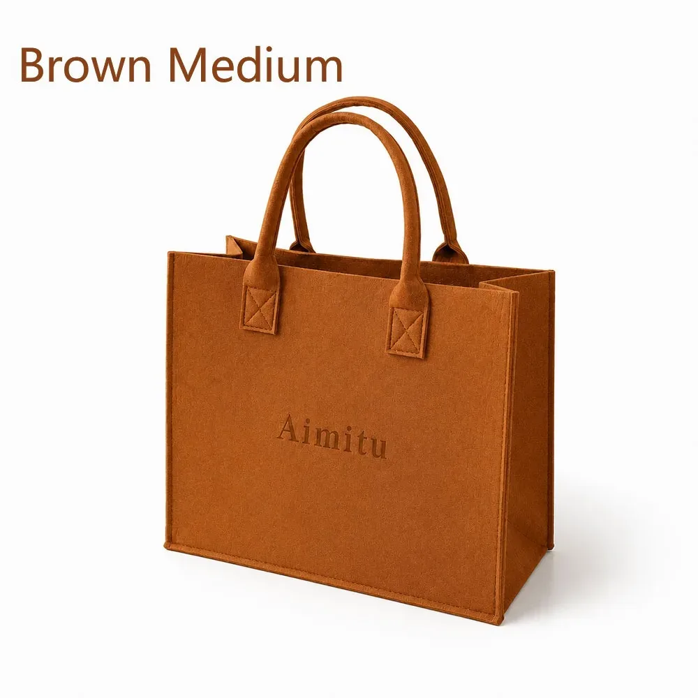 sac à bandoulière en feutre de grande capacité pour femmes, sacoche de voyage de couleur unie, sac à main simple s/m/l, nouvelle collection, 1 pièce