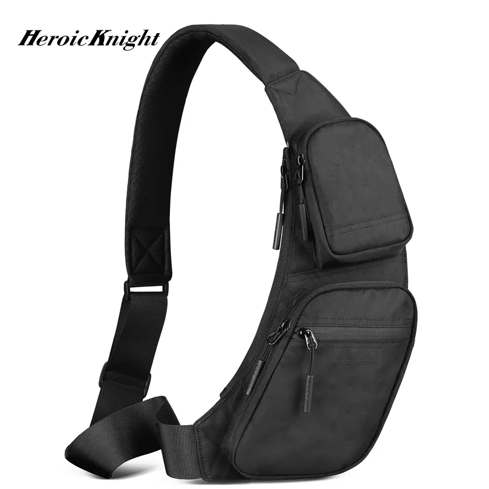 Heroic Knight – sac à bandoulière Durable pour hommes, sac à bandoulière léger en tissu x-pac, sac à bandoulière de poitrine de voyage étanche, sac de taille décontracté