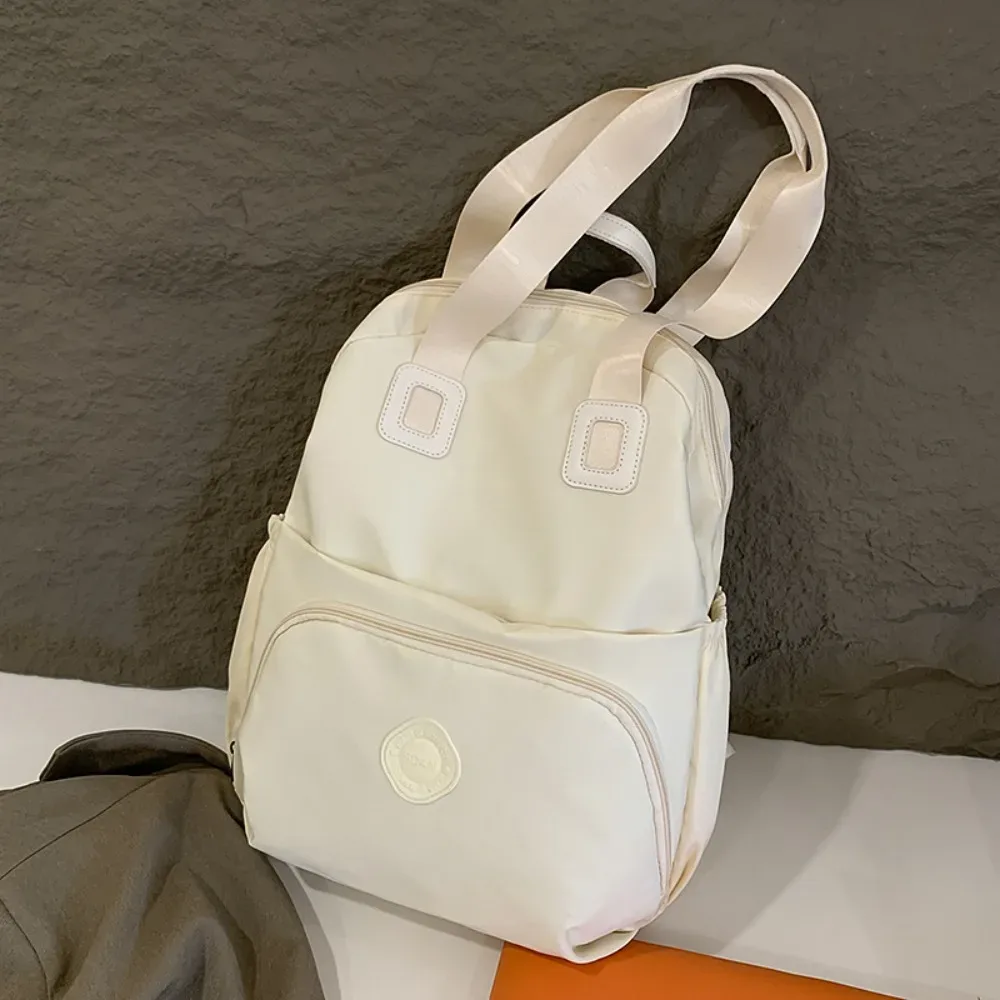 sac à dos de sport en nylon de style coréen, grande capacité, couleur unie, sac à bandoulière de voyage, design de niche, sac de fitness en nylon pour employé de bureau