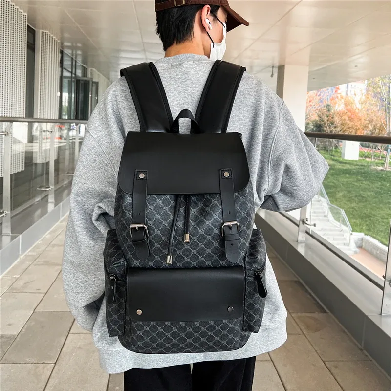 sac à dos à imprimé floral pour hommes, design de marque de luxe, sac à dos de voyage de grande capacité, sacs pour ordinateur portable à la mode, cartable 백팩