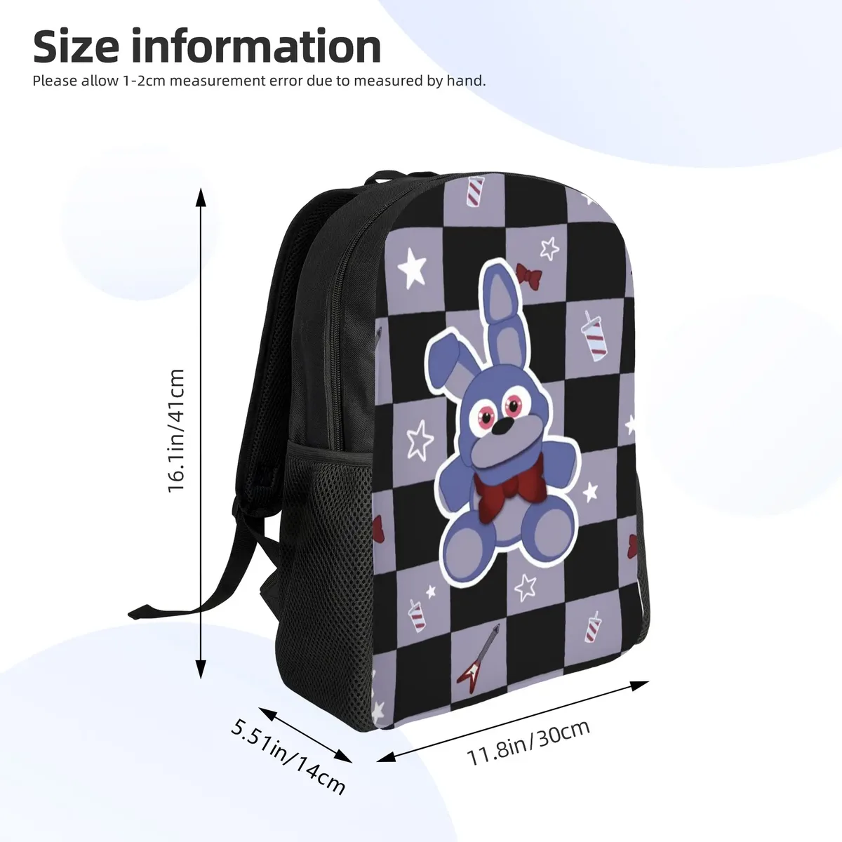 fnaf freddys horror game bonnie kid sac à dos pour enfants garçons filles, sac à dos mignon pour enfants de la maternelle