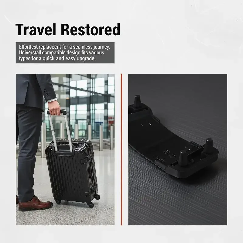 clip fixation nylon noir perforations motif lignes horizontales accessoire remplacement charnière bagage usage voyage