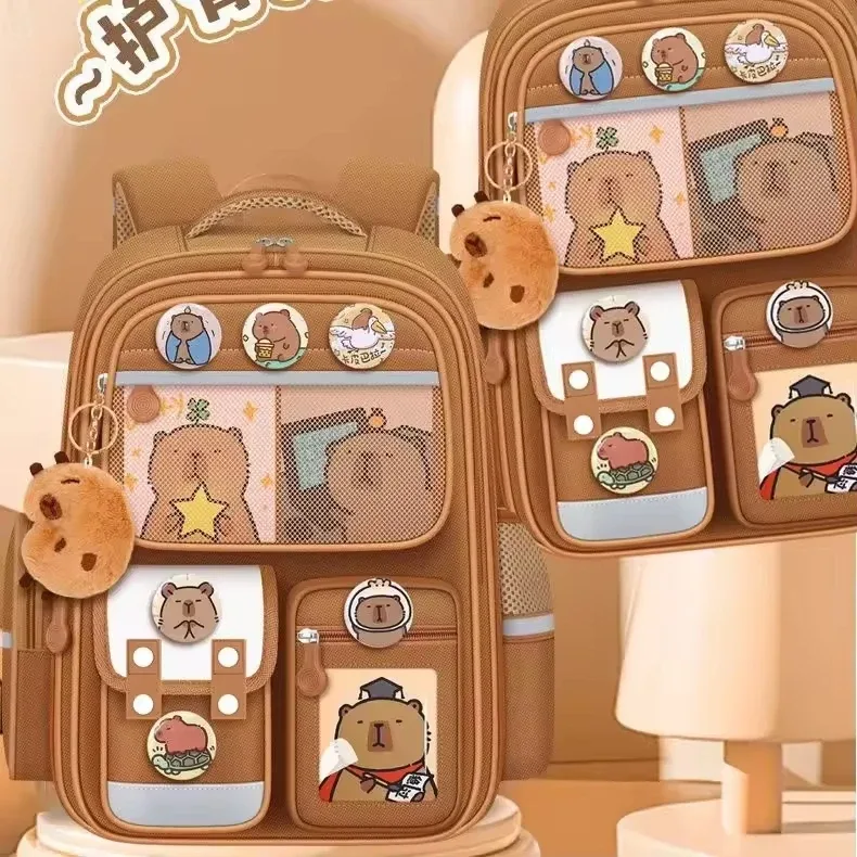 cartable d'étudiant capibara, sac à dos pour enfants de grande capacité. sacs de livres de retour à l'école pour filles et garçons